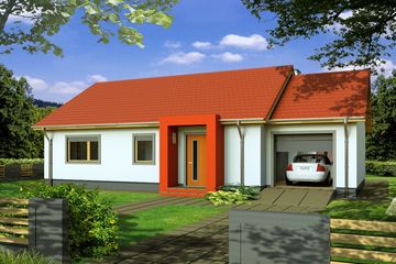  Projekt domu Edgar A garaż (WRD1653) - projekt domu parterowego - Zdjęcie 1