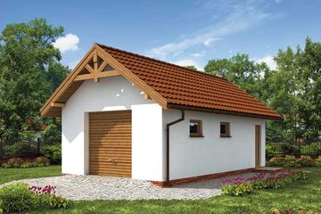  Projekt budynku gospodarczego G8 budynek gospodarczy (SLN1788) - projekt budynku parterowego - Zdjęcie 1