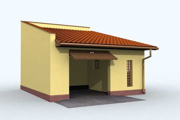  Projekt budynku gospodarczego G101 budynek gospodarczy (SLN1876) - projekt budynku parterowego - Zdjęcie 1