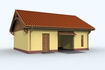 Projekt budynku gospodarczego G106 budynek gospodarczy (SLN1881) - projekt budynku parterowego - Zdjęcie 1