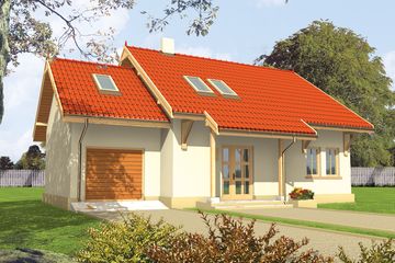  Projekt domu Julitka G1 (WRC1523) - projekt domu parterowego z poddaszem - Zdjęcie 1