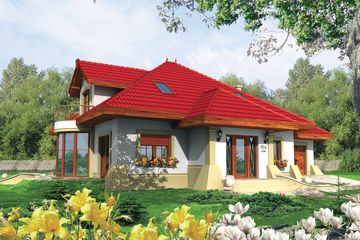  Projekt domu Justyna G1 (WRC1526) - projekt domu parterowego z poddaszem - Zdjęcie 1