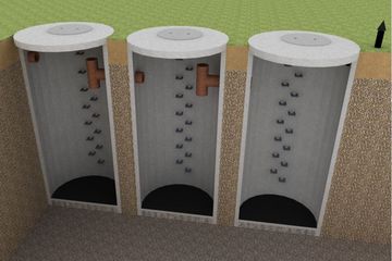  Projekt szamba Szambo 3 komorowe V=9,00 m3 (SLN1884) - projekt szamba parterowego - Zdjęcie 1