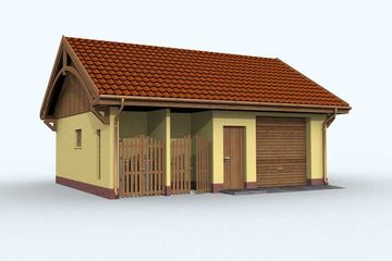 Projekt budynku gospodarczego G115 budynek gospodarczy (SLN1888) - projekt budynku parterowego - Zdjęcie 1