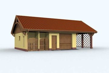  Projekt budynku gospodarczego G118 budynek gospodarczy (SLN1891) - projekt budynku parterowego - Zdjęcie 1