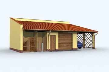  Projekt budynku gospodarczego G120 budynek gospodarczy (SLN1893) - projekt budynku parterowego - Zdjęcie 1