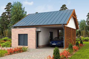  Projekt budynku gospodarczego G278 budynek gospodarczy (SLN2085) - projekt budynku parterowego - Zdjęcie 1