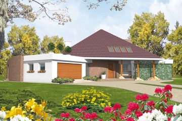  Projekt domu Kacper G2 (WRC1528) - projekt domu parterowego z poddaszem - Zdjęcie 1