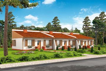  Projekt domu letniskowego Lublana 2 dom letniskowy (zabudowa szeregowa) (SLN1709) - projekt domu letniskowego parterowego - Zdjęcie 1