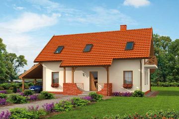  Projekt domu Miranda 2 (SLN1710) - projekt domu parterowego z poddaszem - Zdjęcie 1