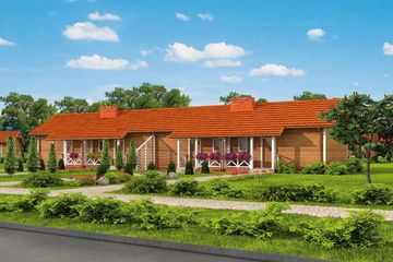  Projekt domu letniskowego Riobamba 2 dom letniskowy (zabudowa szeregowa) (SLN1713) - projekt domu letniskowego parterowego - Zdjęcie 1