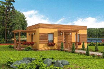  Projekt domu letniskowego Bayamo 2 dom letniskowy (SLN1714) - projekt domu parterowego - Zdjęcie 1