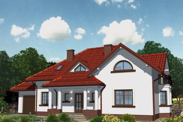  Projekt domu APS 089 (LUA1100) - projekt domu parterowego z poddaszem - Zdjęcie 1