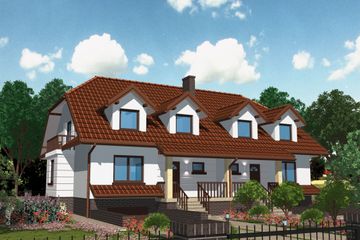  Projekt domu APS 092 (LUA1103) - projekt domu parterowego z poddaszem - Zdjęcie 1