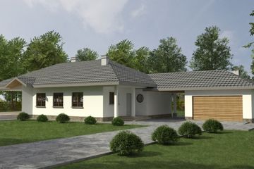 Projekt domu DJ 001 (WAM1000) - projekt domu parterowego - Zdjęcie 1