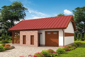  Projekt budynku gospodarczego G283 budynek gospodarczy (SLN2092) - projekt budynku parterowego - Zdjęcie 1