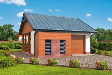  Projekt budynku gospodarczego G288 budynek gospodarczy (SLN2097) - projekt budynku parterowego - Zdjęcie 1