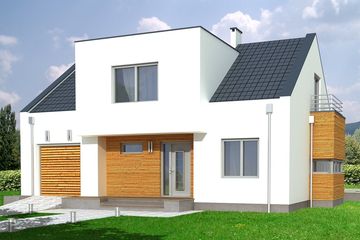  Projekt domu Pola 2A (WRD1688) - projekt domu parterowego z poddaszem - Zdjęcie 1