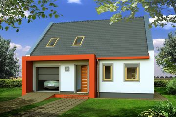  Projekt domu Vanessa A wiata (WRD1689) - projekt domu parterowego z poddaszem - Zdjęcie 1