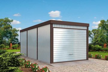  Projekt garażu GB12 projekt garażu blaszanego jednostanowiskowego (SLN1724) - projekt garażu parterowego - Zdjęcie 1