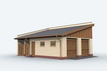  Projekt budynku gospodarczego G135 budynek gospodarczy (SLN1909) - projekt budynku parterowego - Zdjęcie 1