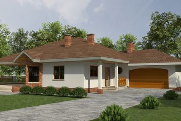  Projekt domu DJ 007 (WAM1007) - projekt domu parterowego - Zdjęcie 1