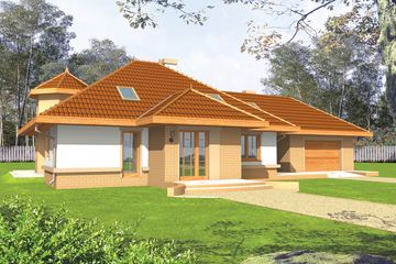  Projekt domu Jaśmina G2 (WRC1550) - projekt domu parterowego z poddaszem - Zdjęcie 1