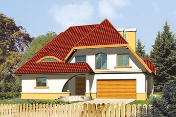  Projekt domu Jeżyna G2 (WRC1551) - projekt domu parterowego z poddaszem - Zdjęcie 1