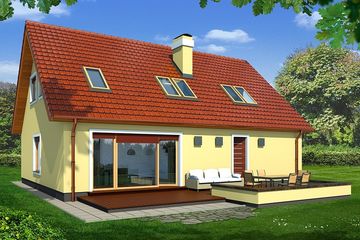  Projekt domu Scarlet A 2-garaże (WRD1915) - projekt domu parterowego z poddaszem - Zdjęcie 1