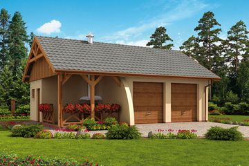  Projekt budynku gospodarczego G42 budynek gospodarczy (SLN1821) - projekt budynku parterowego - Zdjęcie 1