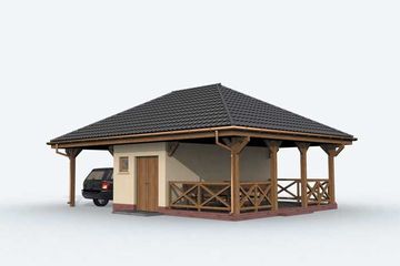  Projekt budynku gospodarczego G140 budynek gospodarczy (SLN1914) - projekt budynku parterowego - Zdjęcie 1