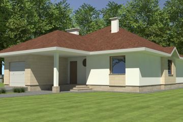  Projekt domu DJ 010 (WAM1010) - projekt domu parterowego - Zdjęcie 1