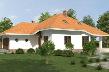  Projekt domu DJ 015 (WAM1013) - projekt domu parterowego z poddaszem - Zdjęcie 1