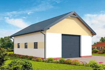  Projekt budynku gospodarczego G302 budynek gospodarczy (SLN2110) - projekt budynku parterowego - Zdjęcie 1