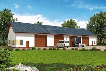  Projekt budynku gospodarczego G307 budynek gospodarczy (SLN2117) - projekt budynku parterowego - Zdjęcie 1