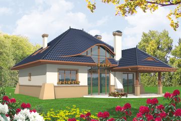  Projekt domu Klarysa G2 (WRC1562) - projekt domu parterowego z poddaszem - Zdjęcie 1
