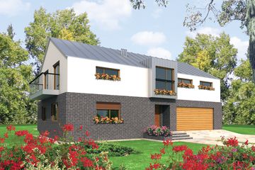  Projekt domu Klotka G2 (WRC1567) - projekt domu parterowego z poddaszem - Zdjęcie 1