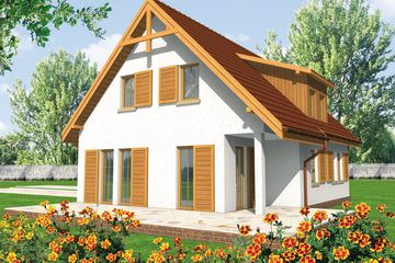  Projekt domu Kopciuszek G1 (WRC1571) - projekt domu parterowego z poddaszem - Zdjęcie 1