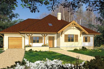  Projekt domu Gaja I (WRH1165) - projekt domu parterowego - Zdjęcie 1