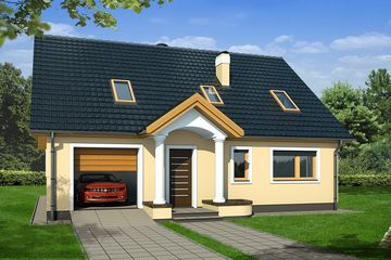  Projekt domu Stanley B wiata (WRD1922) - projekt domu parterowego z poddaszem - Zdjęcie 1