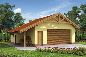  Projekt budynku gospodarczego G58 budynek gospodarczy (SLN1832) - projekt budynku parterowego - Zdjęcie 1