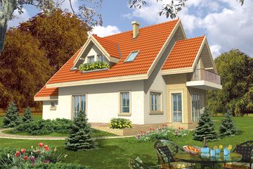  Projekt domu Kati G1 (WRC1594) - projekt domu parterowego z poddaszem - Zdjęcie 1