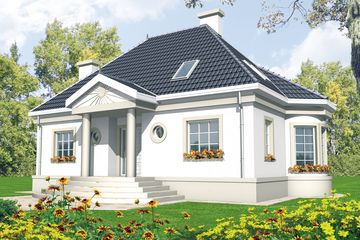  Projekt domu Gloria (WRC1604) - projekt domu parterowego z poddaszem - Zdjęcie 1