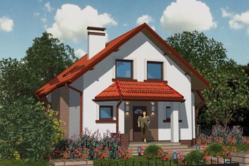  Projekt domu APS 001 (LUA1000) - projekt domu parterowego z poddaszem - Zdjęcie 1