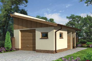  Projekt budynku gospodarczego G172 budynek gospodarczy (SLN1955) - projekt budynku parterowego - Zdjęcie 1