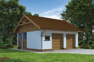  Projekt budynku gospodarczego G174 budynek gospodarczy (SLN1956) - projekt budynku parterowego - Zdjęcie 1