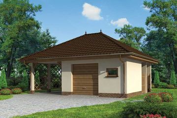  Projekt budynku gospodarczego G177 budynek gospodarczy (SLN1959) - projekt budynku parterowego - Zdjęcie 1
