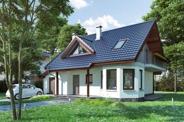  Projekt domu Majka Mini (1035) (KRD1921) - projekt domu parterowego z poddaszem - Zdjęcie 1