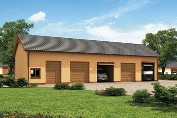  Projekt budynku gospodarczego G224 budynek gospodarczy (SLN2001) - projekt budynku parterowego - Zdjęcie 1