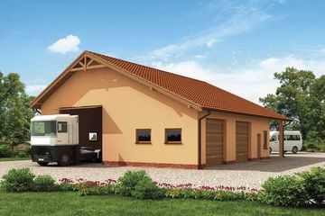  Projekt budynku gospodarczego G226 budynek gospodarczy (SLN2005) - projekt budynku parterowego - Zdjęcie 1